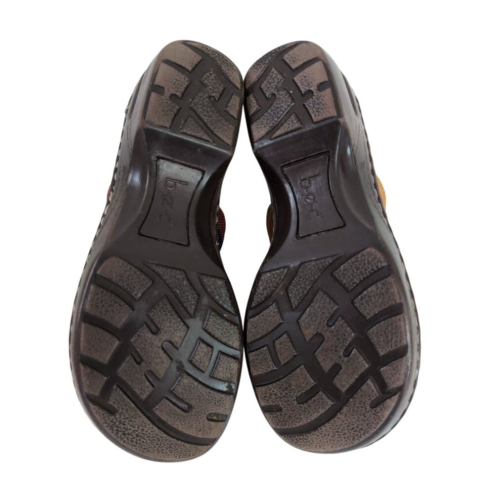 BOC Born Clogs Womens 6.5 Rainbow Stripe Slip On Wedge Nadiyya‎ Comfort Boho - Picture 6 of 9